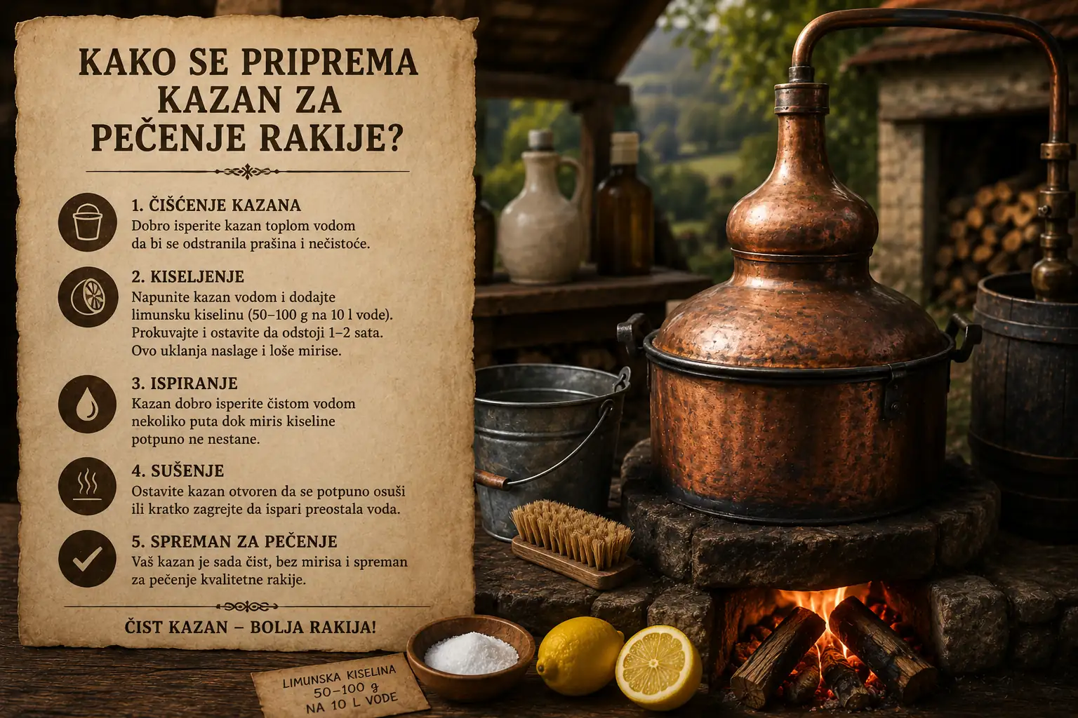 Kako se priprema kazan za pečenje rakije? - Pravilna p...