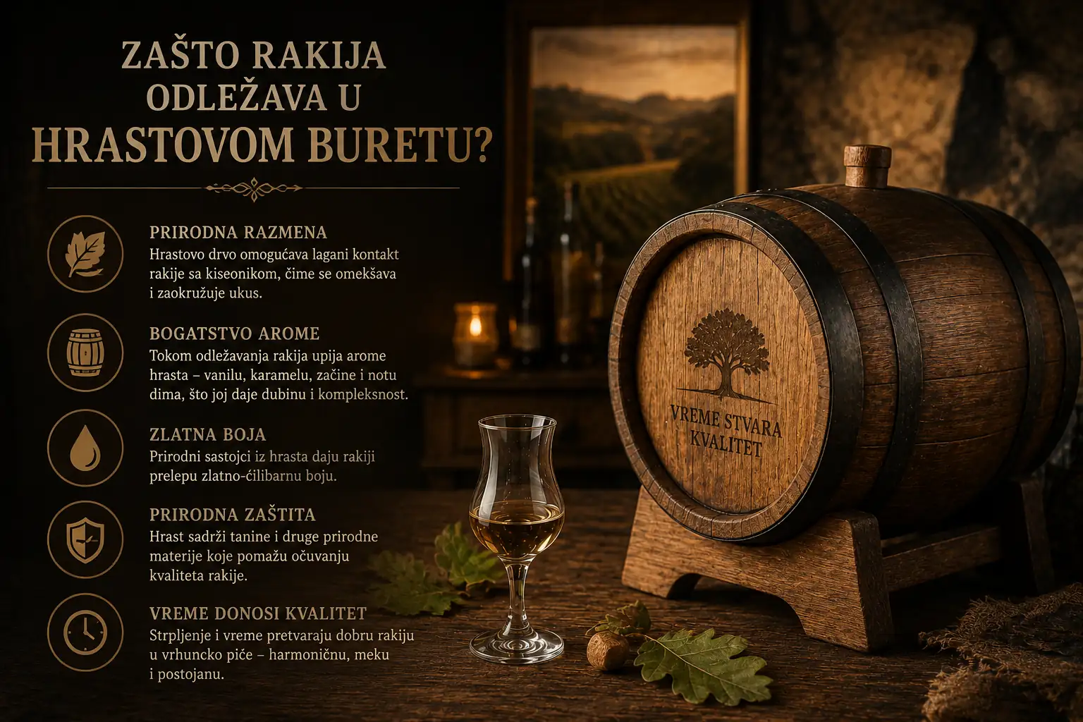 Zašto rakija odležava u hrastovom buretu? - Saznajte k...